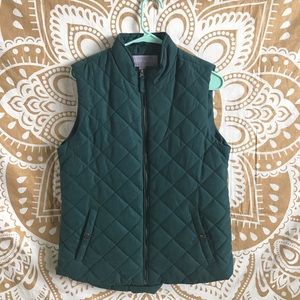 Laura Scott forest green vest
